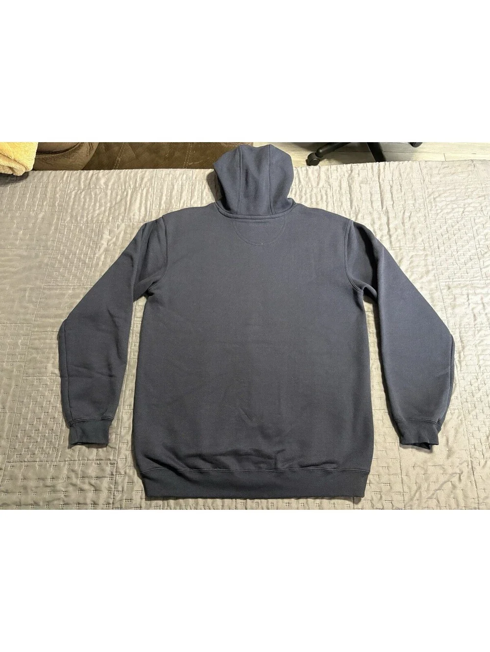 Carhartt K288 Hoodie Mens M Navy Loose Fit Logo Sleeve Workwear